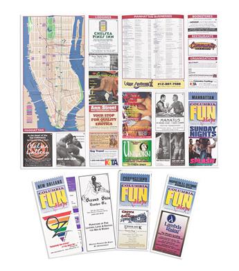 COLUMBIA FUN MAP CORP.; ALAN BECK. Group of 5 color-printed folding travel brochures.